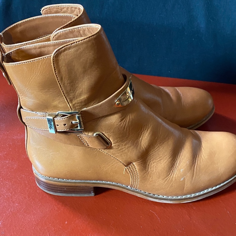 Michael Kors Brown Leather Ankle Booties - Picture 3 of 4